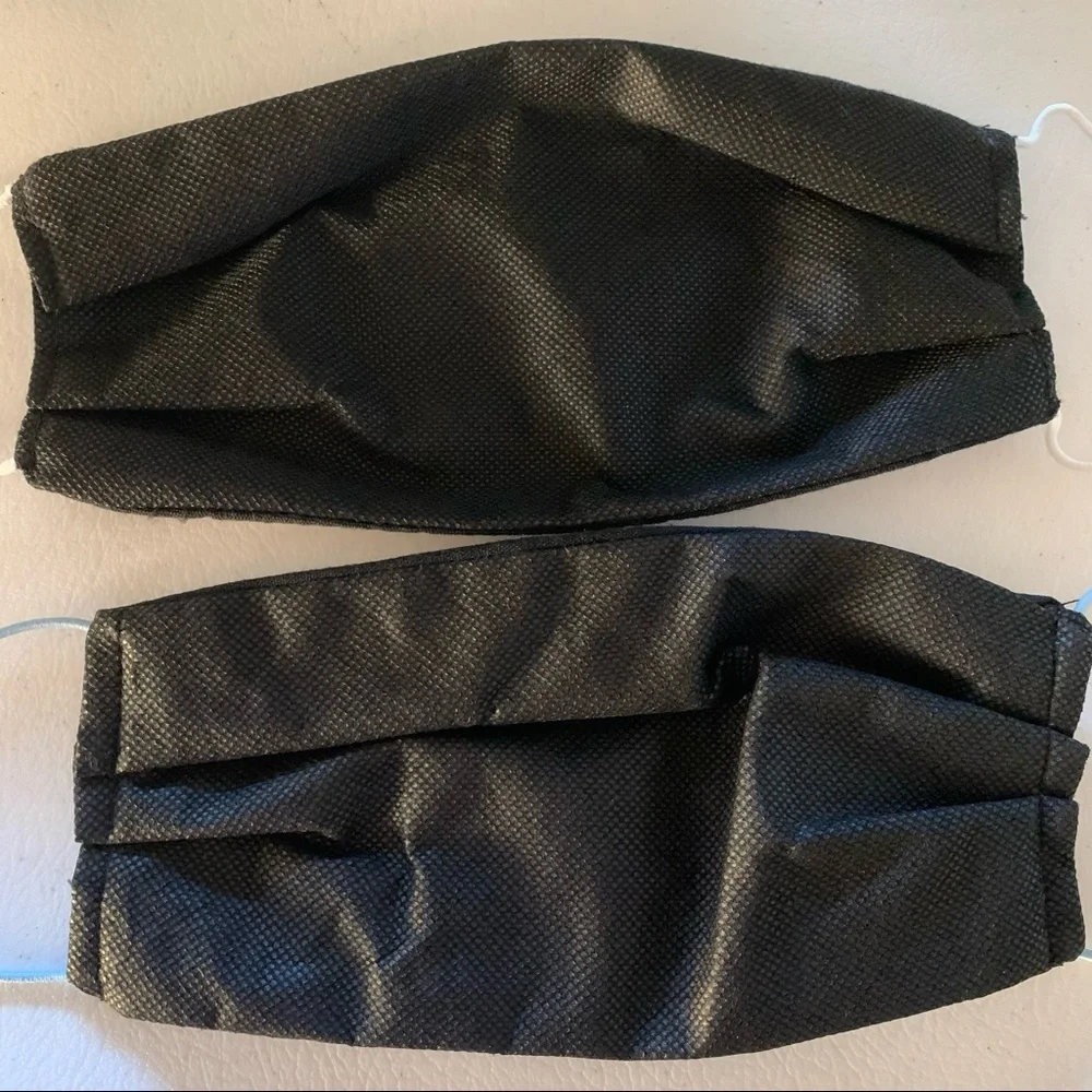 Two embroidered face masks